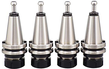 4 x BT40-ER32-70 mm CNC-Drehmeißel-Halter mit BT40-45° freien Zugbolzen