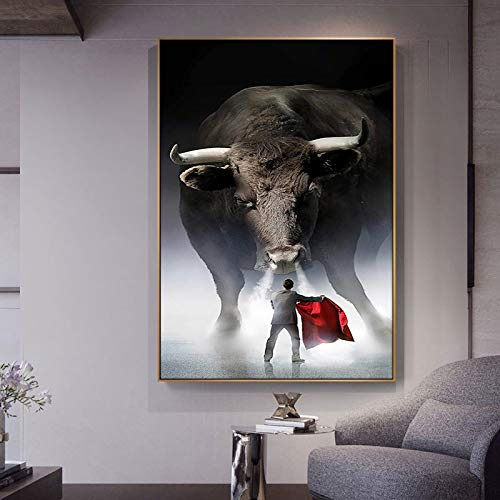 Decoración de pared cartel de Matador impresión arte de pared lienzo pintura corrida de toros imagen para sala de estar decoración del hogar obra de arte 30x50cm sin marco