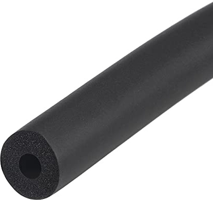 sourcing map 2m Rohrisolierung Schaumstoff Durchmesser 6mm Schwarz | Heizungsrohr Verkleidung, Isolierstärke 5mm, Für Fitnessgeräte Rohre Handhaben