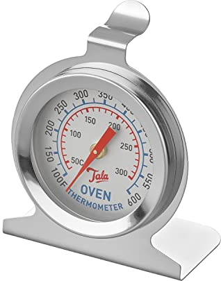 Tala Stainless Steel Oven Thermometer 5cm Dial, Easy Read Celsius & Fahrenheit Instant Read, Hang or Stand, Tried & Tested Kitchen Gadget Since 1899