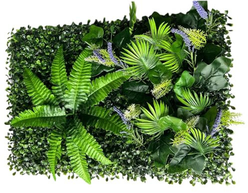 Fondo de pared verde - paneles de boj artificial Topiary planta de seto - 15.7x23.6in Boj Hedge Grass Wall Green Green Plant Mats UV Estable para decoración interior al aire libre Valla de jardín