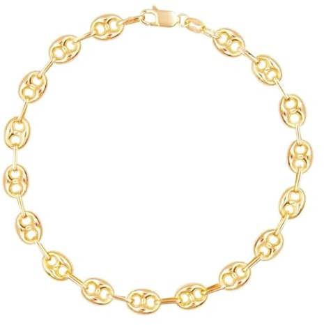 L'Atelier d'Azur Bracelet Or Jaune Maille Grain de Café - Homme