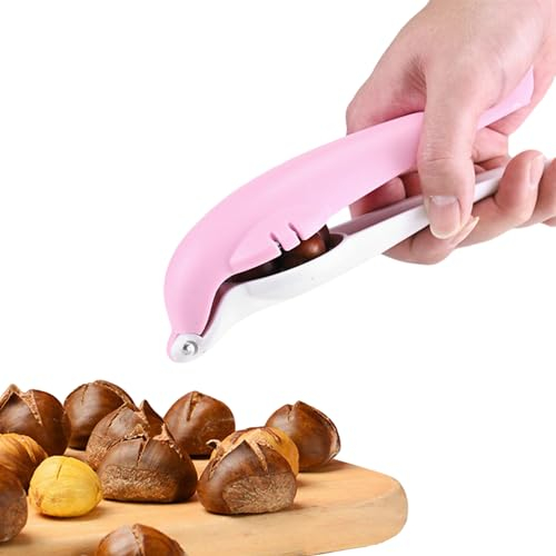 TJ POP Nussknacker Kastanien Multifunktionaler Nussknacker, Schnellöffner für Kastanien, Kastanienschäler mit Lächeln im Gesicht