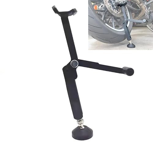 Pata de cabra para moto, soporte lateral para aparcar motocicletas Caballete Rueda Trasera y Delantera Portátil para Limpiar la Cadena o Ruedas, hasta 120 kg