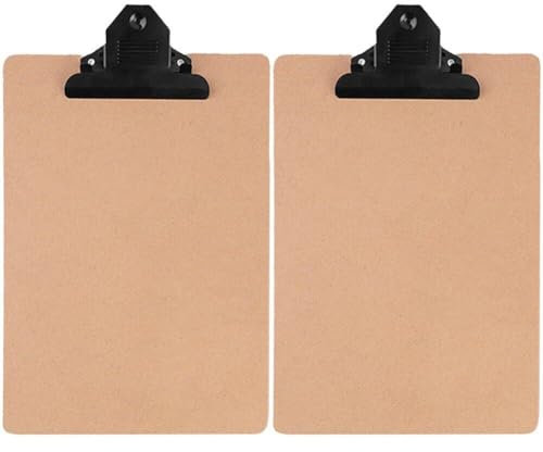 2 Stück Holz-Klemmbretter im A5-Format, Memo-Klemmbretter, Premium-Klemmbrett, langlebige Schreibtafeln für Klassenzimmer, Büro, Business, Restaurant