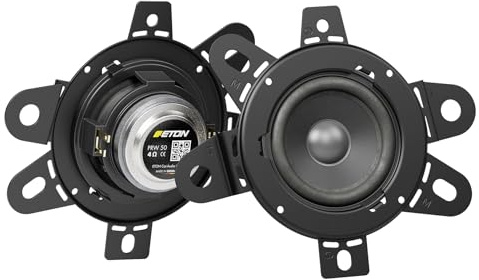 ETON PRW 50 – ljudstyrka 50 mm (2 tum) mellanregister, ultratunt bredband, bilhögtalare med lågt installationsdjup, ljudsystem med stark neodymmagnet, 1 par