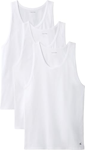 Calvin Klein Tanktop för män, Vit (vit, vit, vit), S