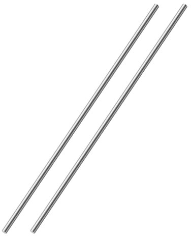 OFFCUP Stainless Steel Round Rods, 2pcs Round Steel Metal Rods, 5mm x 250mm Round Steel Rod High Speed Steel Bar Stock for Shaft Gear Drill Lathes Boring Machine Turning Miniature DIY Craft