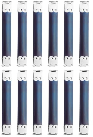 QUARKZMAN 12Pcs Marco Flexible Interno de Metal, 10cm/3.9 Marco de Monedero con Cierre de Beso, Bisagras para Bolso, Clip para Cartera, Manualidad, Fabricación de Monederos Plateado