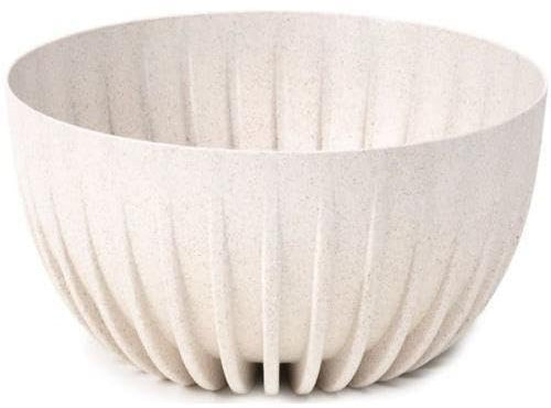 AKKIN Mira ECO Wood Plastic Plant Bowl Planter 30cm White (Speckled)