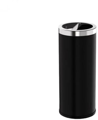 Poubelle de Cuisine 15L/25L/50L en Acier Inoxydable, extincteur de fumée, Poubelle de Cuisine Noire à moitié Ouverte sur Le Dessus, Corbeille à Papier pour la Maison et
