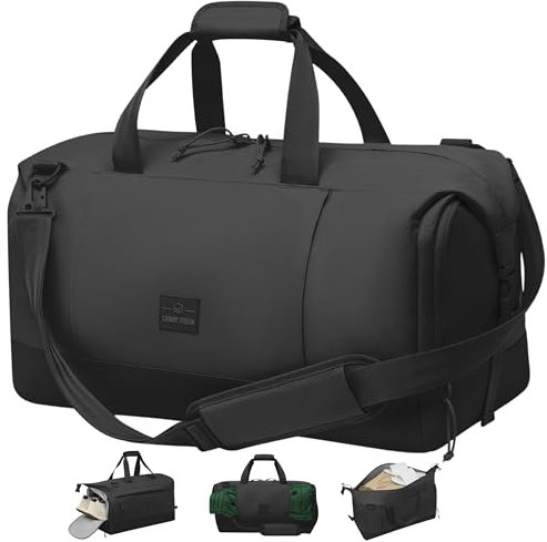 Johnny Urban Weekender Damen & Herren Schwarz - Milan - Reisetasche für Urlaub, Fitness, Sauna - Reise Tasche mit Schuhfach - 35L - Verstellbarer Gurt - Wasserabweisend
