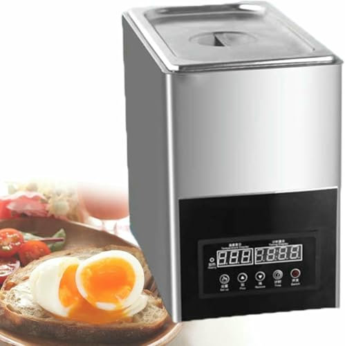 VYUJHNBG Cocedor de Huevos eléctrico de Cocina, cocedor de Huevos de Aguas Termales, máquina Comercial Inteligente automática para Huevos Medio cocidos