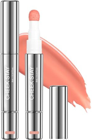 Liquid Blush Tint, Soft Cream Liquid Blush Stick, High Pigment and Buildable, Blendable Formula, Natural Looking Matte Finish Dewy Skin Tint, Long Lasting Lightweight Moisturizing Beauty Makeup (#02)