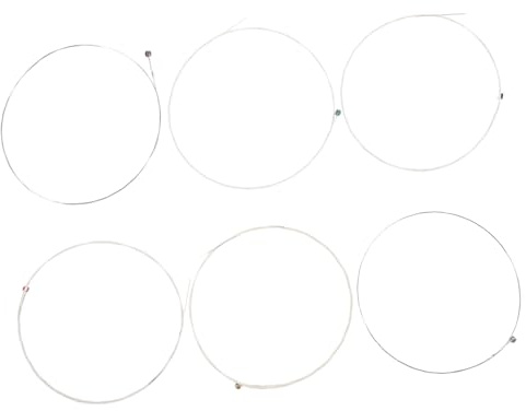 Pack Ersatzsaiten für E-gitarre und Folk Gitarre, Versilbertes Kupfer | Akustik und E-gitarre, Langlebig, Vielseitig, Sauberer Griff, für Profis und Anfänger, 6 Stück