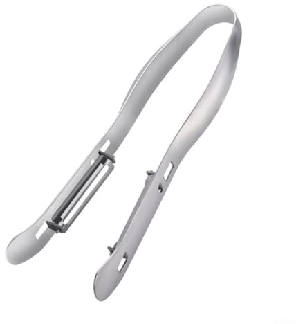 Dual Function Stainless Steel Peeler for Easy Peeling of Asparagus, Carrots and Other Vegetables
