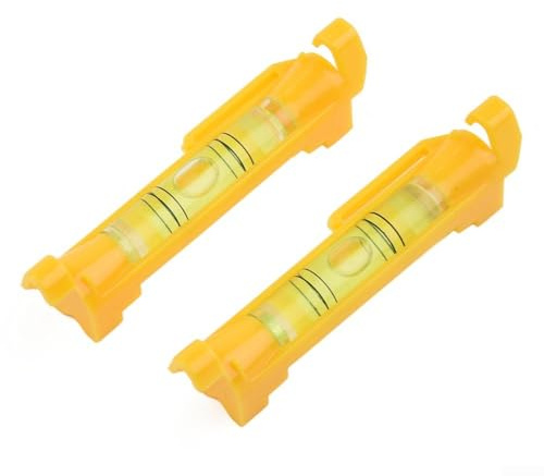 Eawfgtuw Zum Aufhängen für Wasserwaage, 2 Stück, mit Schnurhaken-Design für Bau- und Tischlerarbeiten, 75 mm, horizontale Wasserwaage für Ziegel (Orange)