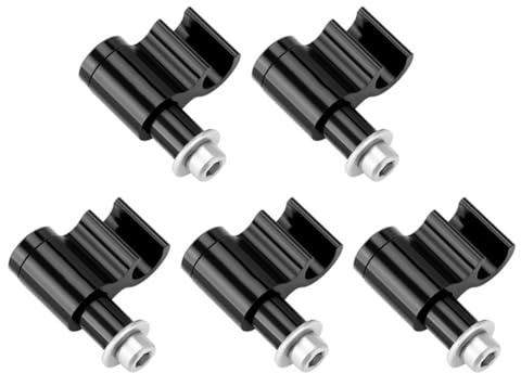 Vibsky 5PCS Bicycle Brake Cable Holder for 5mm/5.5mm Oil Pipe, Alloy 6061 Frame Clip Buckle, Black