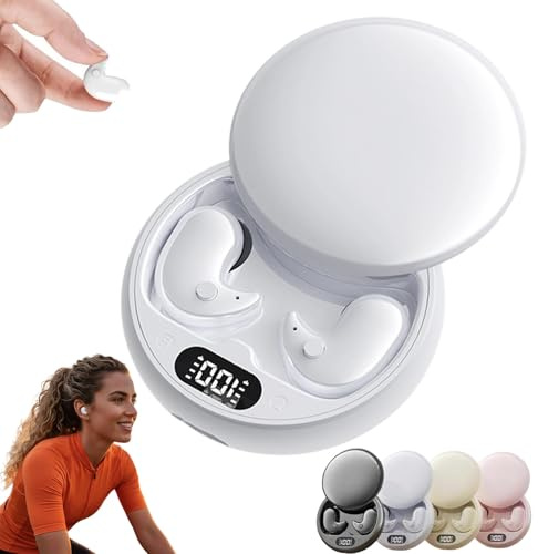 Qosigote Mindpods Écouteurs, Mindpods Ecouteur Sommeil, Écouteurs sans Fil Intra-Auriculaires, Conception Ergonomique, Aucune Pression sur L'oreille, Adapté À Chaque Instant (Blanc)