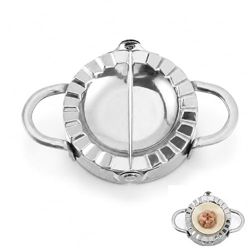 ApexPine 3 Inch Stainless Steel Dumpling Press for Home Cooking | 1 pack 3 inch stainless steel dumpling maker mold, manual press, for dumpling empanada gyoza home kitchen use