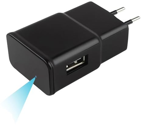 SHMIZZ Telecamera Spia WiFi 1080P, HD Mini Cámara Vigilancia Espía Oculta en Cargador USB con Detección de Movimiento