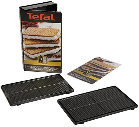 Tefal XA8005 Snack Collection - Piatto per waffle/Gaufrettes, numero 5 | adatto SW85XX | incluso ricettario | pratico contenitore | nero
