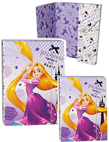 alles-meine.de GmbH 2 TLG. Set: Heftordner/Ordner - Rapunzel - Neu verföhnt - A4 + A5 - für Hefte, Zettel und Mappen - Gummizugmappe & Heftmappe - Mappe Ordnermappe/Ordnu..