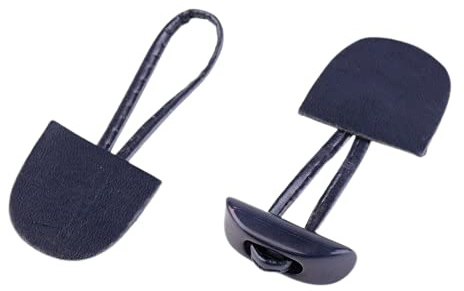 5 x Keilknopf Knebelknopf Knopf Rohling mit Verschluss (klein) navy *NEU