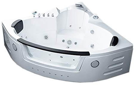 Whirlpool Bath TUB SPA Corner White Bath TUB 150 x 150 cm HOT TUB Athena Double Pump