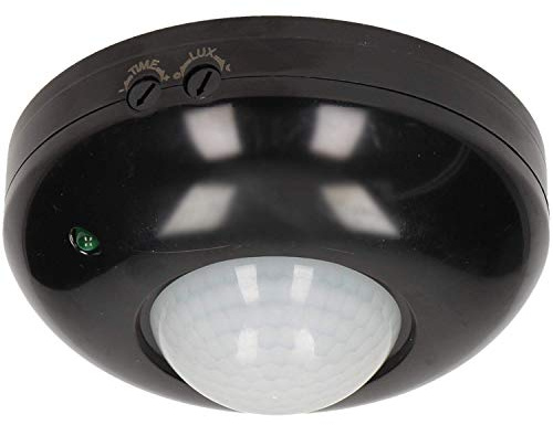 ORNO OR-CR-203 Sensor de Movimiento 360 ° 10-1200 W instalación en Techo infrarrojo Empotrado (Negro)