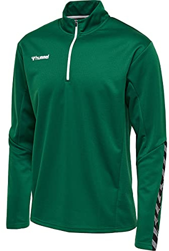 Hummel pojkar sweatshirt hmlautentisk barn halvdragkedja tröja Evergreen 176