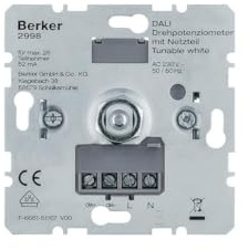 DALI Drehpotenziometer Tunable wh m.Netzt. 2998 4011334510093 Berker