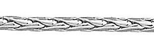 1001 Bijoux Collier maille palmier argent rhodié (Argent 925‰ + protection Rhodium) 45cm + écrin (offert) + Certificat d'Authenticité Argent 925‰