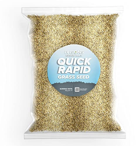Ivisons Quick Rapid Grass Seed | Super Resilient and Durable Fast Growing Premium Mix | Ideal for Patch Repair Caused by Dog Urine | Perfect for Lawn Recovery (2kg)