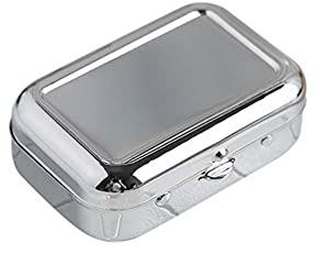 Uposao Bärbart askfat metall mini askfat cigarettficka fyrkantigt askfat avtagbar ficka askfat med lock cigarett askbehållare reseaskfat för utomhuscamping, trädgård, bar, bil, 1 st