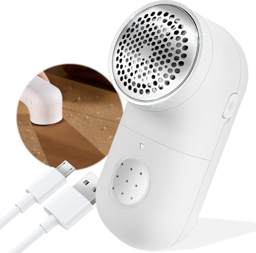 Garstor Levapelucchi Elettrico, Togli Pelucchi Elettrico, 2.0 USB Ricaricabile Leva Pelucchi Elettronico, con Contenitore Pelucchi Removibile, Togliere Facilmente i Pelucchi (2.0 Pro, Bianco)