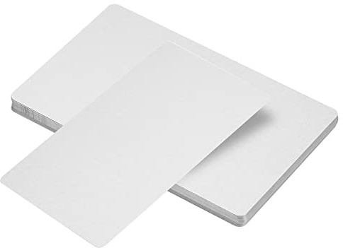 PATIKIL 24pz Metallo Biglietto Bianco Nome Carta Sublimazione Incisione
