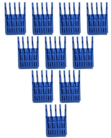 JTLB Dissipatore di Calore Blu 5 × 4 × 2 10 Pezzi Driver Motore Passo-Passo in Alluminio Blu Dissipatore di Calore Alette di Raffreddamento per Stampante 3D