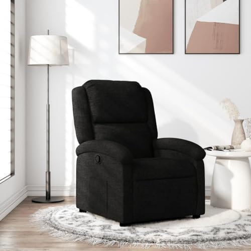 ZEYUAN Relaxsessel Schwarz Stoff, Relaxsessel, Fernsehsessel, Kinosessel, Gaming Couch - 371753