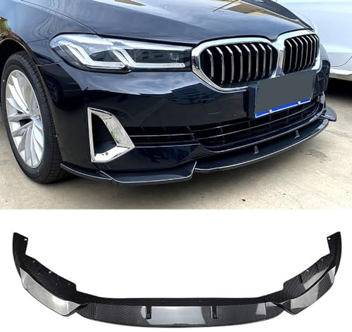 GOYMFK Auto Frontstoßstange Splitter Spoiler Diffusor Lippe für BMW 5er G30 G31 520i 525i 530i 2021 2022 2023 Auto Styling Körper Kit,Carbon Fiber Look