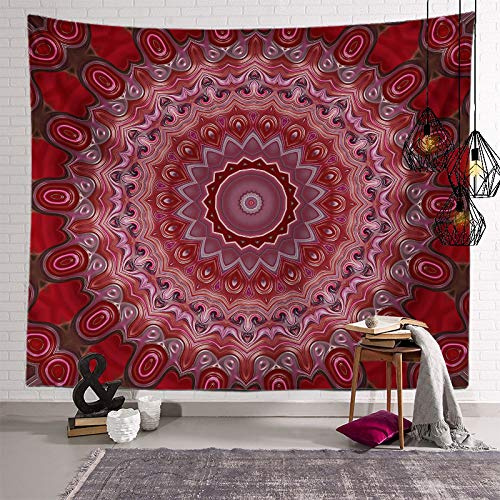 Zweig Wandteppich Rotes Mandala Wandbehang,Tagesdecke,Decke Überwurf Wandteppiche Für Wohnzimmer, Wohnkultur,Wandkunst Für Schlafzimmer 150X200Cm