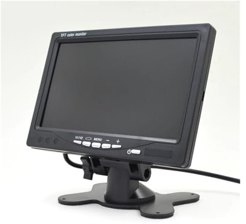 Webcam Recul Voiture Moniteur Voiture 7 Pouces TFT LCD 1024X600 Écran Vue Arrière 12V/24V pour Caméra Sauvegarde De Véhicule Vidéosurveillance Sécurité À Domicile Caméra Recul
