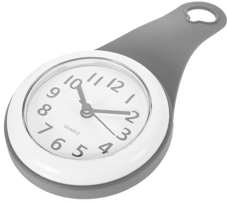 Alipis wasserdichte Duschuhr Geräuschlose Badezimmer Wanduhr Batteriebetrieben Mit Saugnäpfen Für Fliesen Und Wände Spritzwassergeschützt