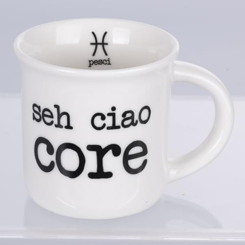 Tazzina caffè 90 ml in porcellana, pesci, S.P.Q.eRe Zodiaco