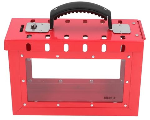 Lockout Tagout Box Kit, Ermöglicht das Abschließen von 12 Personen, Tragbarer Sicherheits Gruppen Vorhängeschlosskasten, Lockout Tagout Gruppen Schließkasten für Elektrische Sperre