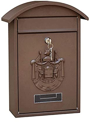 Gardeneea Buzón de Correos para Exteriores, Moderno y Sencillo, Montaje en Pared Vertical, con Cerradura, para Exteriores, de Seguridad