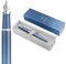 Parker IM Writing Rituals Füller | Gehäuse in ruhevollem Blau mit Farbverlauf und Chrome-Zierteilen | Füllfederhalter mit Feiner Feder | blaue Tinte | Geschenkbox
