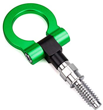 Gancio Traino Auto,Bullone Gancio Traino Anello di traino for gancio di traino anteriore da corsa, anello for rimorchio automatico, adatto Uso adatto per BMW Serie E/Serie 1/Serie 3/X5/X6/Auto(Green)