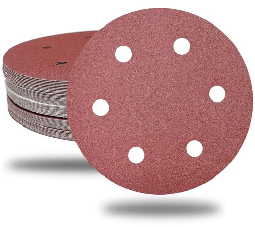 CUBEWAY 215mm Schleifscheiben Klett, 30 Stück 6 Körnungen P80 | Hochwertiges Aluminiumoxid,Universell für Trockenbau, Gipskarton, Holz, Metall, Kunststoff, Spachtel & Beton