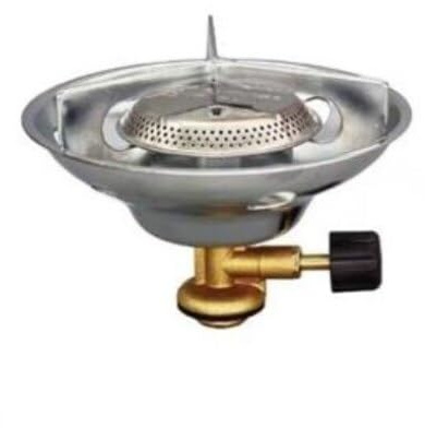 Hornillo de Camping a Gas | Estufa de Camping Portátil y Plegable | Mini Quemador para Exterior | Cabeza de Horno con Utensilios | Color Plata